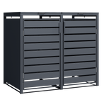 Double Wheelie Bin Store by Garden Guard - Premium Range Storage in Anthracite Grey