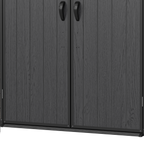 Pro Grade 7ft x 7ft Pent Roof Premium Plastic Garden Shed - Grey/Anthracite Wood Touch Texture