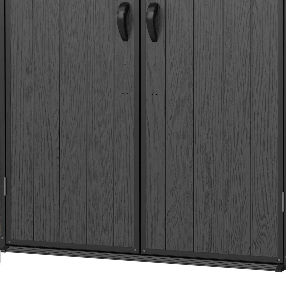 Pro Grade 7ft x 7ft Pent Roof Premium Plastic Garden Shed - Grey/Anthracite Wood Touch Texture