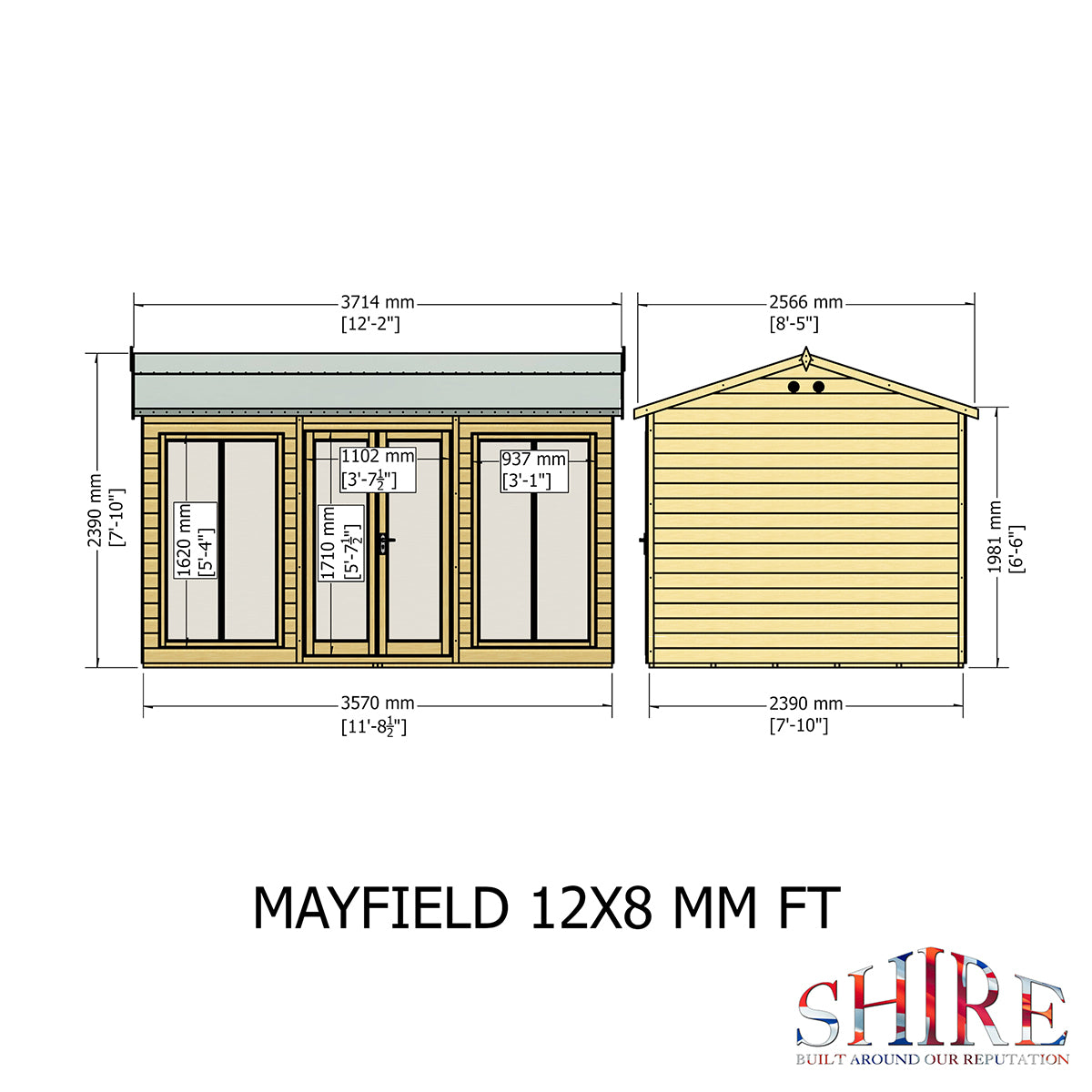 Shire Mayfield 12ft x 8ft Summerhouse