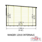 Shire Ranger 12ft x 10ft Pent Shiplap Shed