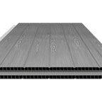 Pro Grade 6ft x 8ft Premium Plastic Double Door Garden Shed - Grey Wood Touch Texture